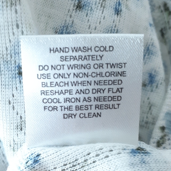 Hippie Rose Crop Top XL Blue Floral 821 - Picture 6 of 6